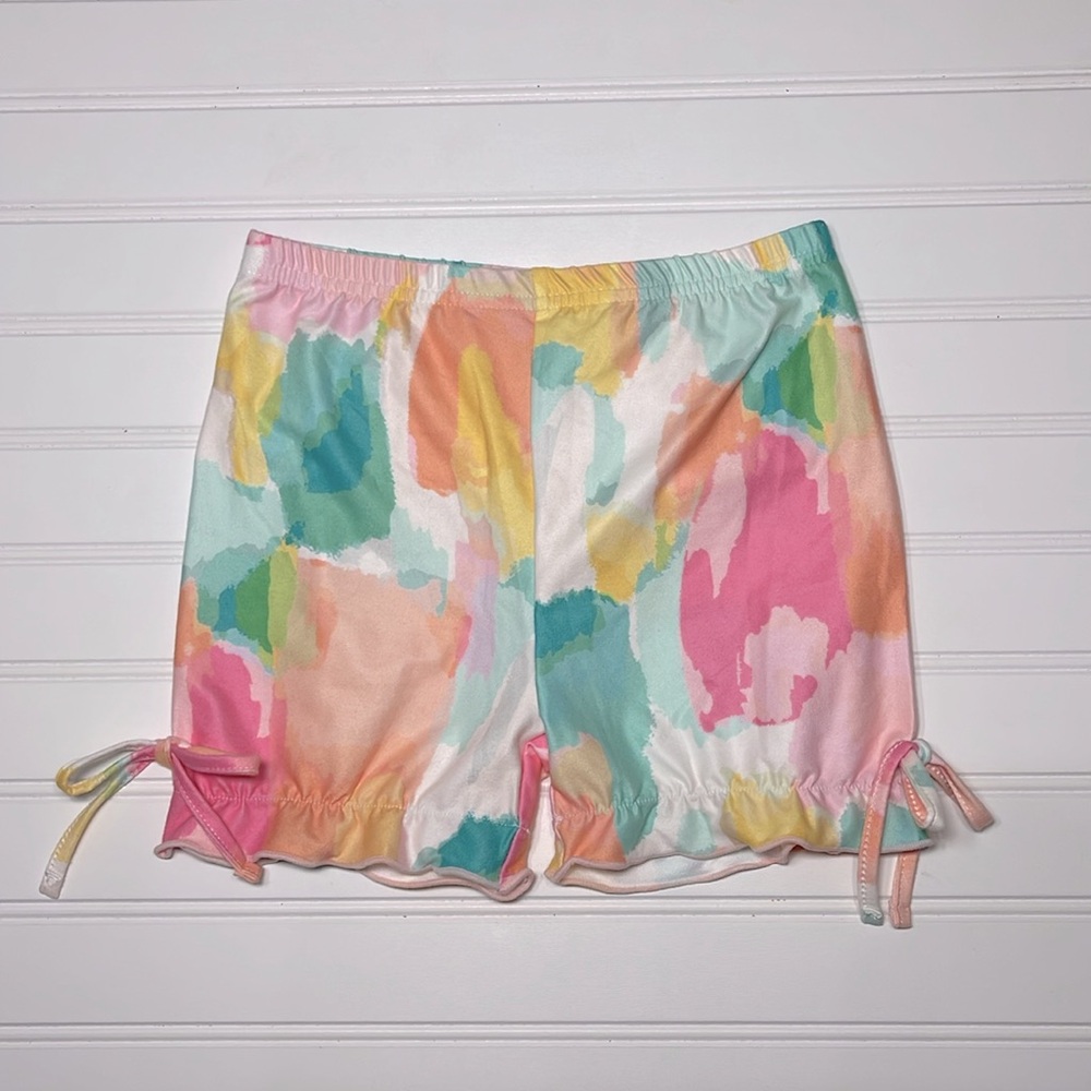 SWEET HONEY EUC Multicolor Soft Stretchy Elastic Ruffle Butt Pull On Shorts